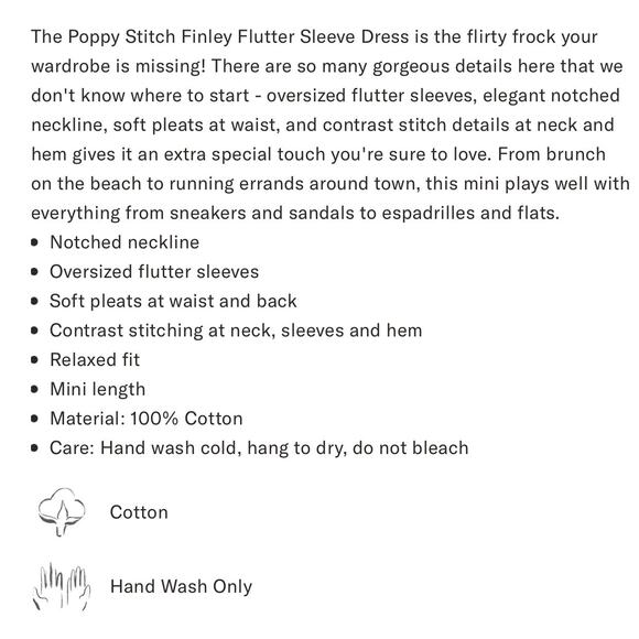 TUCKERNUCK Pomander Place Dark Green Stitch Finley Flutter Sleeve Dress NWT XXS - Picture 6 of 9